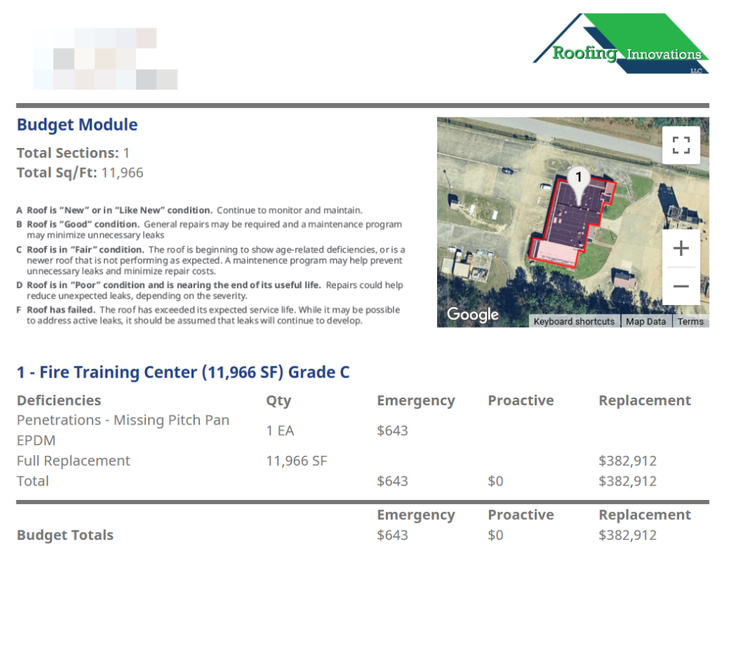 Budget Module — Plant 1 Filter Beds Capital Planning